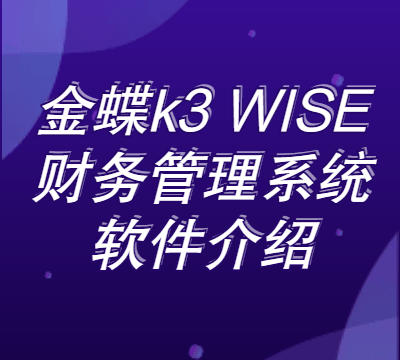 金蝶k3 WISE财务管理系统软件介绍