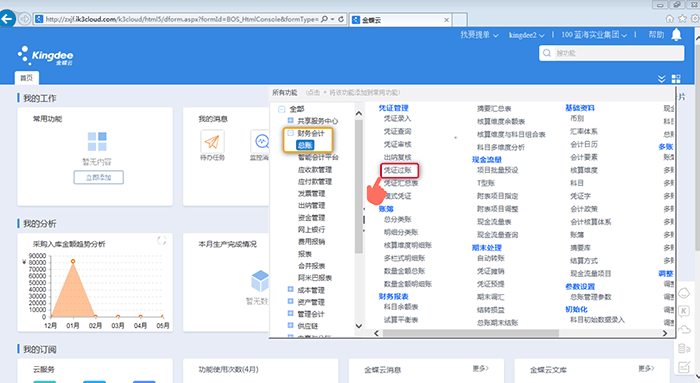 金蝶云星空凭证过账模块