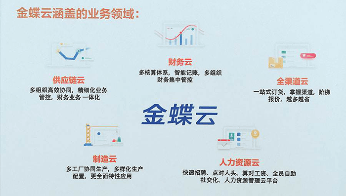 金蝶云涵盖的业务领域