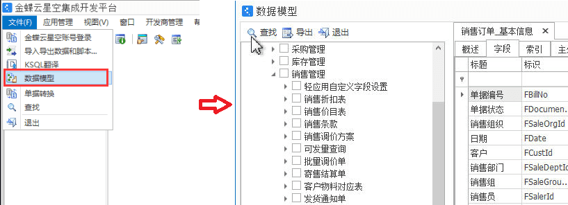 云星空支持哪些数据库类型，如何查找数据字典？