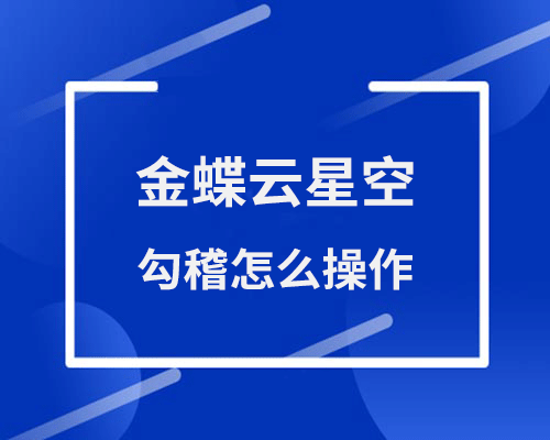 金蝶云星空勾稽怎么操作？